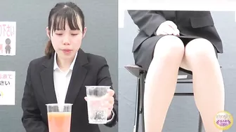 DLSL-518 01 Drinks were mixed with aphrodisiacs and diuretic ingredients during interview. Girls enduring pleasure and urge to urinate