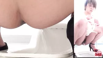 DLFF-199 03 Liquid farts and peeing sounds in the silince. Office ladies peeing on toilet. VOL. 2