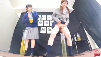 DLFF-617 03 A battle of school girls begins! The rules are simple. The first to fill the specified container with pee wins