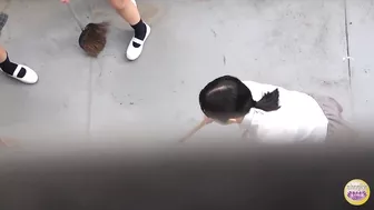 DLSL-584 03 Evil glitter schoolgirls group pissing in men’s toilet