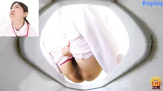 DLEE-720 02 Nurses at the bladder limit with pee protruding halfway! Japanese style toilet voyeur