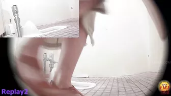 DLEE-746 01 Public toilet hidden camera: women jumping inside the toilet and popping the cork of urine champagne