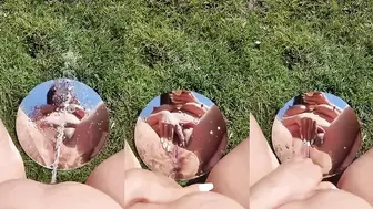 SwitchTits - Outside pissing naked on a mirror, Amateur Collection, PissRIP SwitchTits - Outside pissing naked on a mirror, Amateur Collection, PissRIP