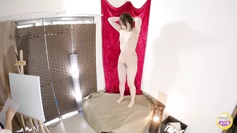 DLSL-607 01 Pee holding limit was reached during naked model drawing.