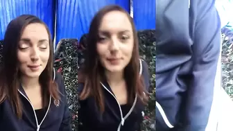 Girl Peeing On A Bus