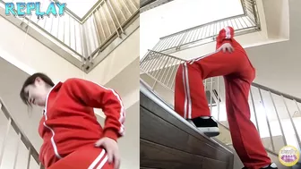 DLSL-615 03 Sports club hidden camera: girls peeing desperation situations.