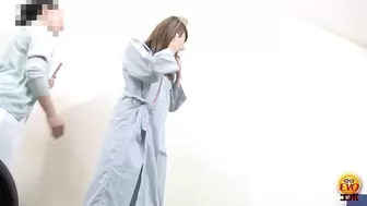 DLEE-754 06 Hidden camera: women doing urine test in hospital toilet.