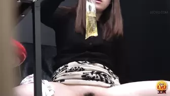 DLEE-754 04 Hidden camera: women doing urine test in hospital toilet.