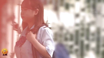 DLEE-793 04 Sudden urination urge on the way to school: schoolgirls rushing to the toilet with pre-pee drips.