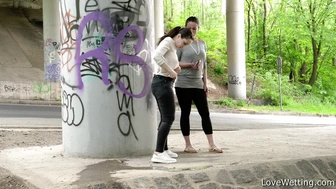 Delia + Valentina Ross - Pissing scene