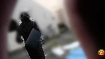 DLEE-813 01 Hidden camera in the office: OL trying to hold her pee slips into the toilet 5