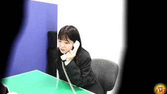 DLEE-813 02 Hidden camera in the office: OL trying to hold her pee slips into the toilet 5