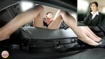 DLSL-644 08 Hidden Camera Saleswoman Shameful Incontinence in Car