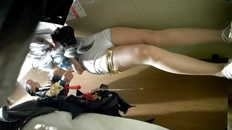 HD Panorama Bar Cosplay Lady Changing Scene 25V