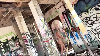 nakedbakers - Abandoned building pee