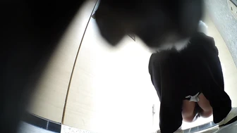 Panoramic Front Shot of the Best Hairless Girl Inserting a Sanitary Tampon