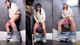 OJHI-518 02 Elevator stops, pee holding panic, emergency escape part 8, JAV Collection, PissRIP