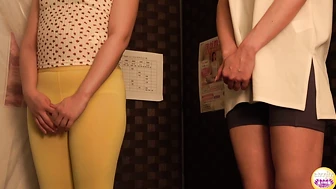 DLSL-675 03 A long line forms in the toilet of a yoga studio, and someone urinates profusely