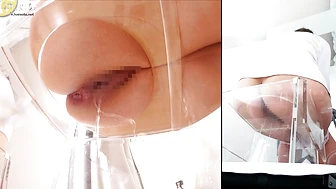 OJHI-820 03 Extreme Urination in a Western-Style Toilet: Buttocks Edition 5 - Buttocks Viewed Through a One-Way Mirror