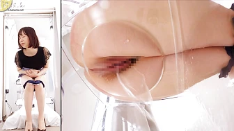 OJHI-820 04 Extreme Urination in a Western-Style Toilet: Buttocks Edition 5 - Buttocks Viewed Through a One-Way Mirror, JAV Collection, PissRIP