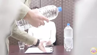 DLSL-308 01 Hidden footage at the water samples tasting. Mixed diuretics makes girls wet themselves and then pee while holding the toilet door with a broken lock