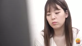 DLEE-615 02 Urine stains spreading on office ladies pants. Peeing desperation and wetting shame.