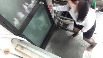 DLSL-247 03 Urinating emergency! Again! OL’s holding pee to the limit then wetting or pissing on the company’s veranda VOL 4