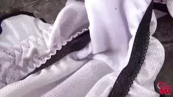 DLFF-038 03 Outdoor wetting voyeur - women leaking piss and throwing away wet underwear