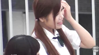 DLSL-01 01 Girls students-kittens mischief peeing in the field