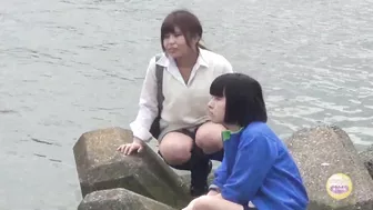 DLSL-021 01 Schoolgirls peeing pranks Mischievous outdoor pissing voyeur