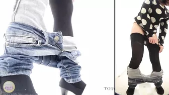 DLSL-027 04 Women jumping into the toilet cabin on the edge of the bladder limit