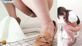 DLEE-127 01 Frantic girls pissing and missing the toilet bowl VOL 1