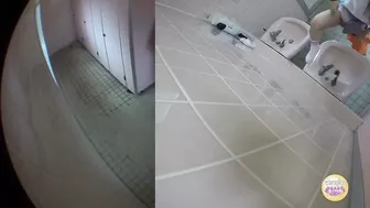 DLSL-082 01 Schoolgirls club activities Leaking or urinating in front of a sealed toilet