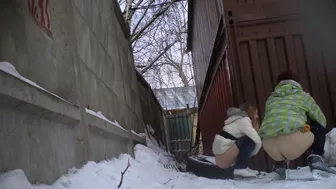 Hidden Cam Behind The Garages, Amateur Collection, PissRIP