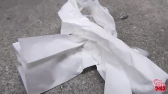 DLFF-115 Concrete pissing. Outdoor pee splashing by beautiful girls. #1